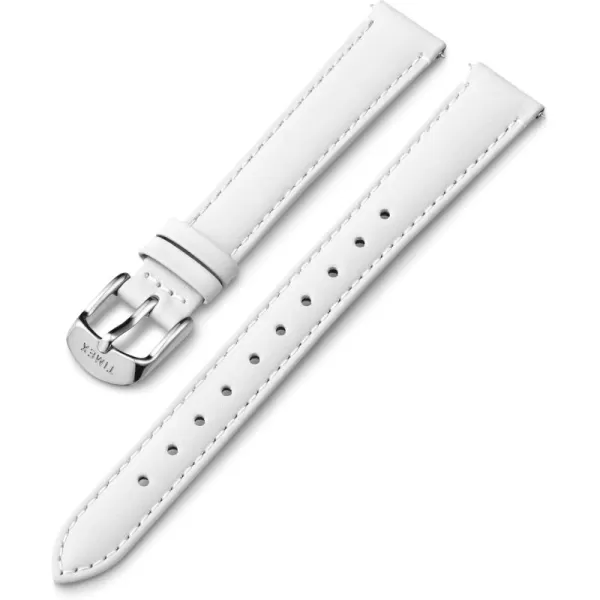 Timex 14mm Genuine Leather Strap  Gray with Rose GoldTone BuckleWhiteSilverTone