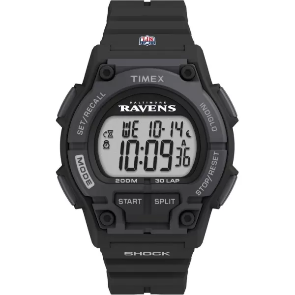 Timex Mens NFL Takeover 42mm Digital WatchBaltimore Ravens