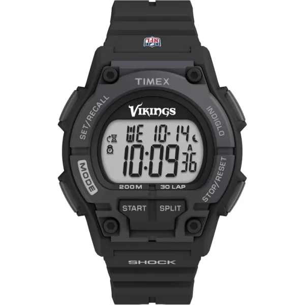 Timex Mens NFL Takeover 42mm Digital WatchMinnesota Vikings
