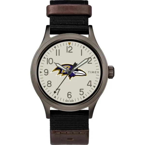 Timex Mens TWZFLIOMB NFL Clutch Detroit Lions WatchBaltimore Ravens