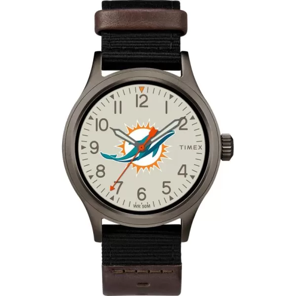 Timex Mens TWZFLIOMB NFL Clutch Detroit Lions WatchMiami Dolphins