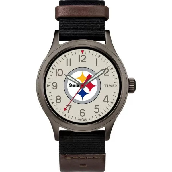 Timex Mens TWZFLIOMB NFL Clutch Detroit Lions WatchPittsburgh Steelers