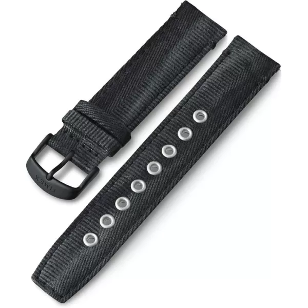 Timex Mens TwoPiece 20mm QuickRelease StrapBlackBlackGrommets