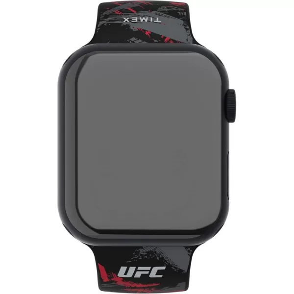 Timex UFC Smartwatch Band Compatible with Apple Watch 44mm  45mm  49mmBlackSilverRed Splatter