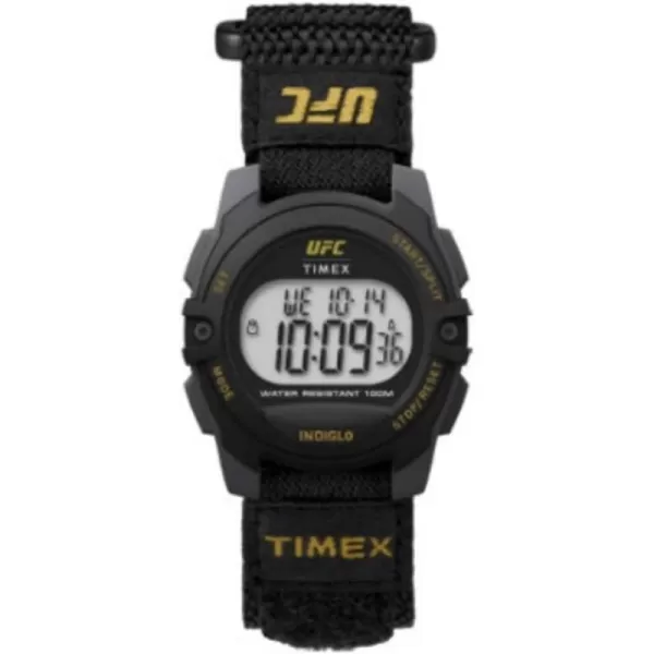 Timex UFC Unisex Rivalry 33mm Watch  Black Velcro Digital Dial Black Case
