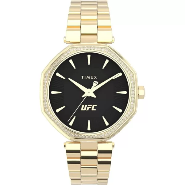 Timex UFC Womens Jewel 36mm WatchGoldToneBlackGoldTone