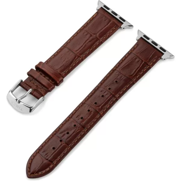 Timex Unisex Strap Compatible with 42mm  44mm Apple WatchBrownCroc