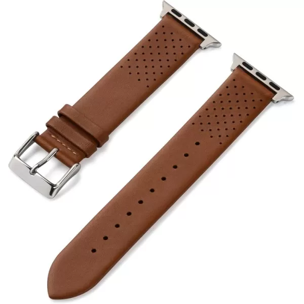 Timex Unisex Strap Compatible with 42mm  44mm Apple WatchBrownLeather