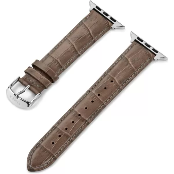 Timex Unisex Strap Compatible with 42mm  44mm Apple WatchGrayCroc