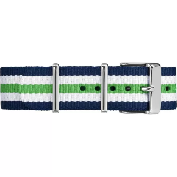 Timex Watch Bands TW7C06900GZ 20mm DoubleLayered Nylon Strap Nylon MultiColor Watch StrapBlueWhiteGreen Nylon