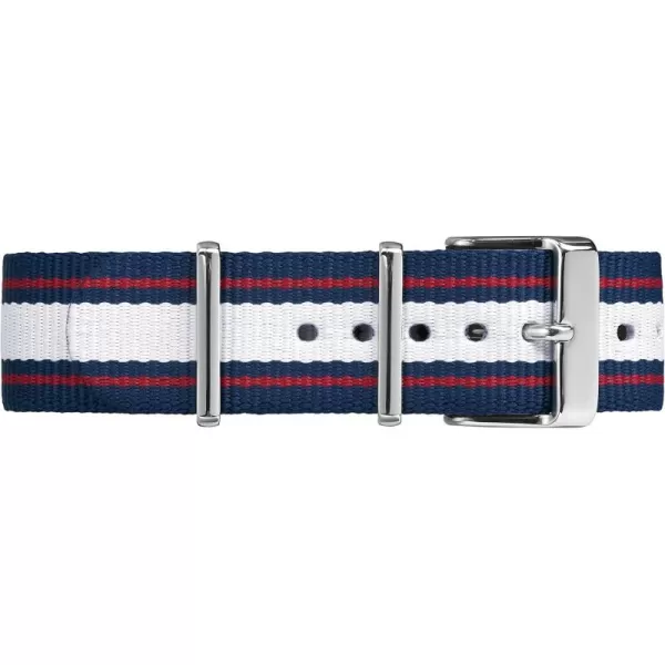 Timex Watch Bands TW7C06900GZ 20mm DoubleLayered Nylon Strap Nylon MultiColor Watch StrapBlueWhiteRed Nylon