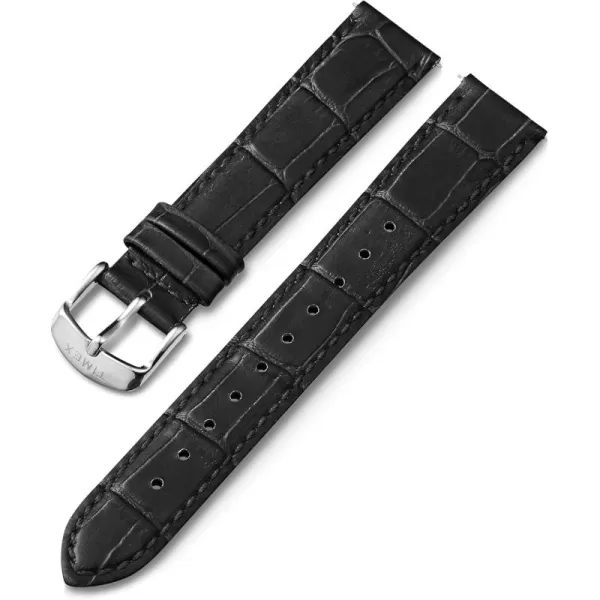 Timex Womens TwoPiece 18mm QuickRelease StrapBlack CrocoSilverTone