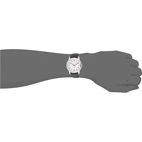 Timex Mens Easy Reader WatchBlackSilverToneWhiteA35mm