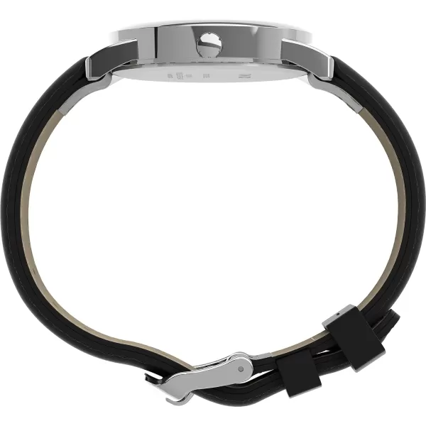 Timex Mens Easy Reader WatchBlackSilverToneWhiteB35mm