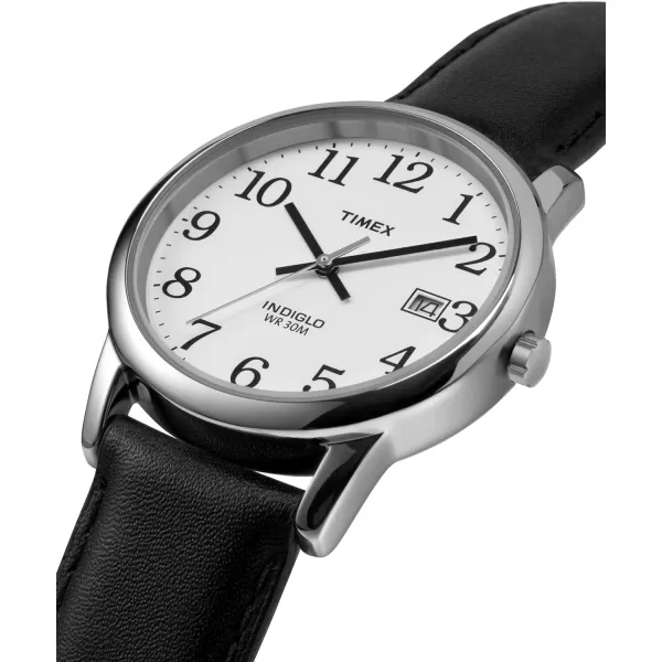 Timex Mens Easy Reader WatchBlackSilverToneWhiteB35mm