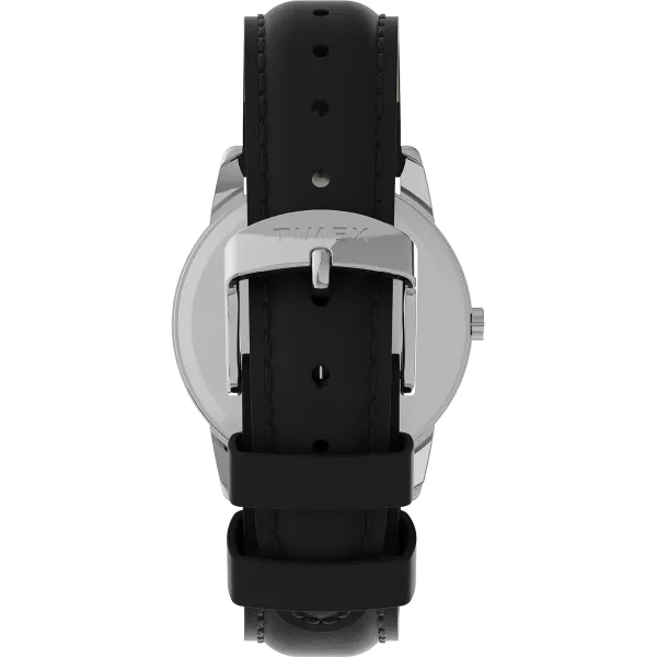 Timex Mens Easy Reader WatchBlackSilverToneWhiteB35mm
