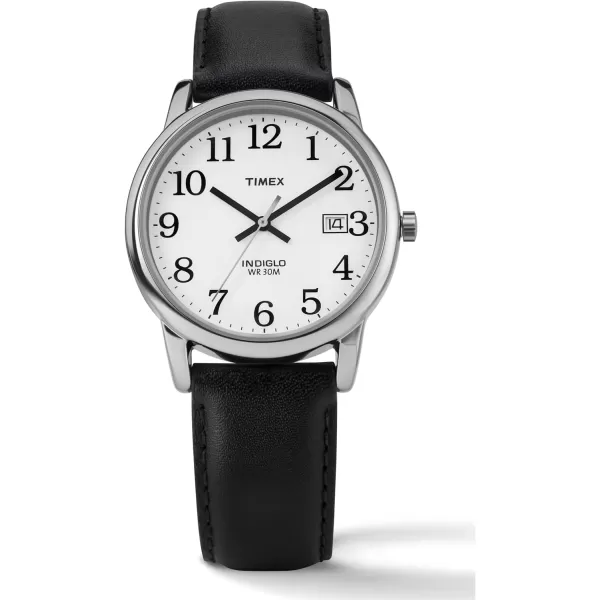Timex Mens Easy Reader WatchBlackSilverToneWhiteB35mm