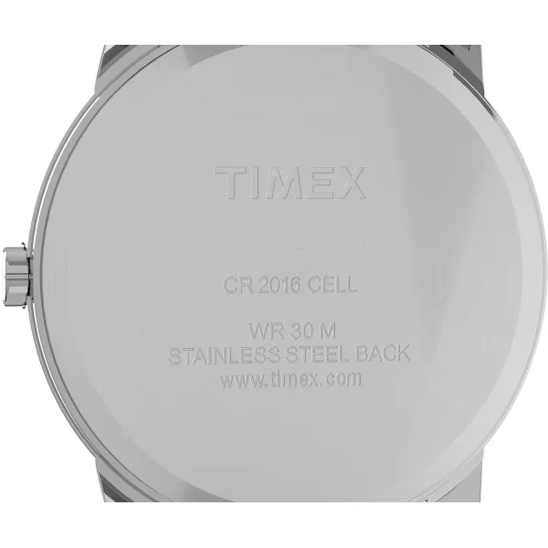 Timex Mens Easy Reader WatchBlackSilverToneWhiteB35mm