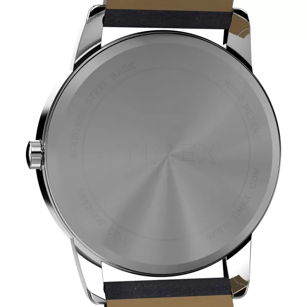 Timex Mens Easy Reader WatchBlackSilverToneWhiteC35mm
