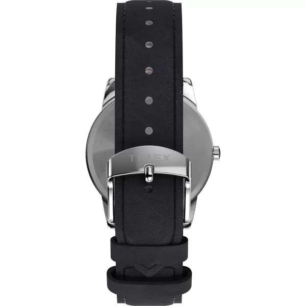 Timex Mens Easy Reader WatchBlackSilverToneWhiteC35mm
