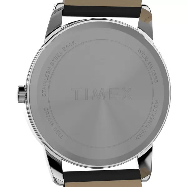 Timex Mens Easy Reader WatchBlackSilverToneWhiteD35mm