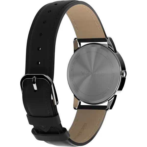 Timex Mens Easy Reader WatchBlackSilverToneWhiteD35mm