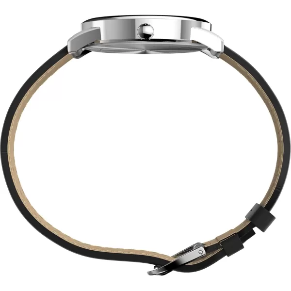 Timex Mens Easy Reader WatchBlackSilverToneWhiteD35mm