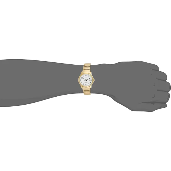 Timex Mens Easy Reader WatchGoldToneGoldToneWhiteA35mm