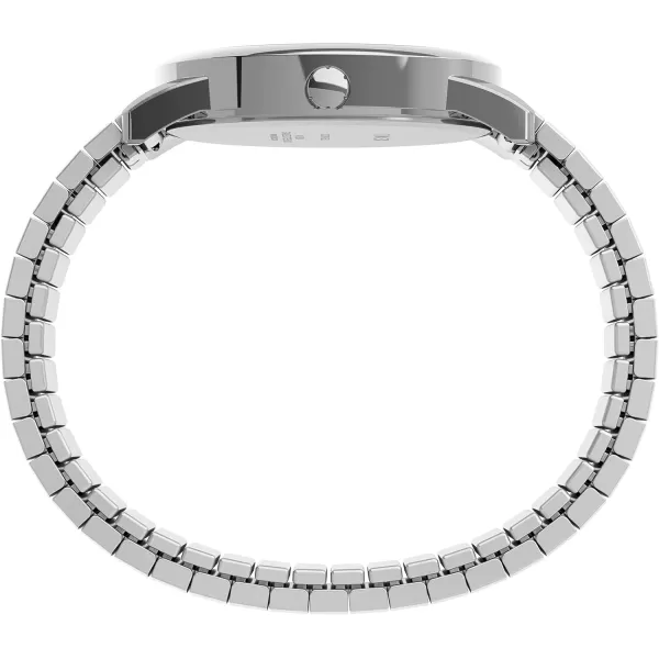 Timex Mens Easy Reader WatchSilverToneSilverToneWhiteD35mm