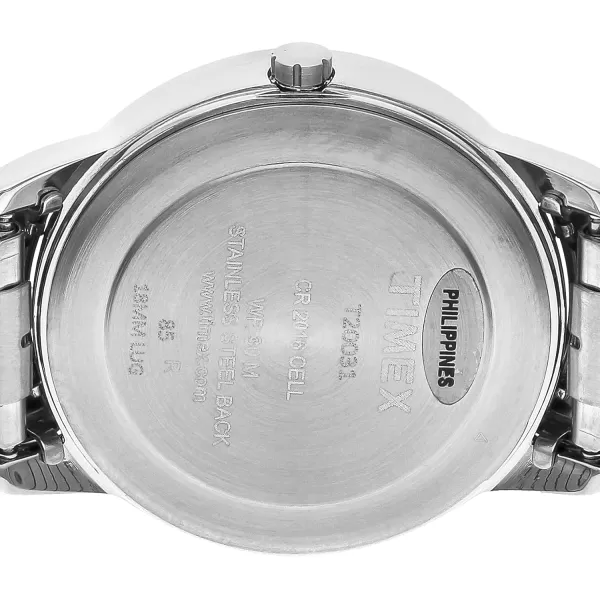Timex Mens Easy Reader WatchStainless SteelSilverToneBlue35mm