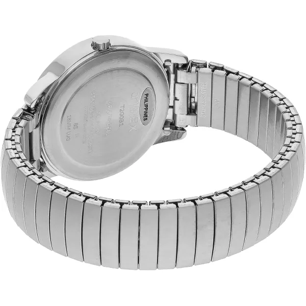 Timex Mens Easy Reader WatchStainless SteelSilverToneBlue35mm