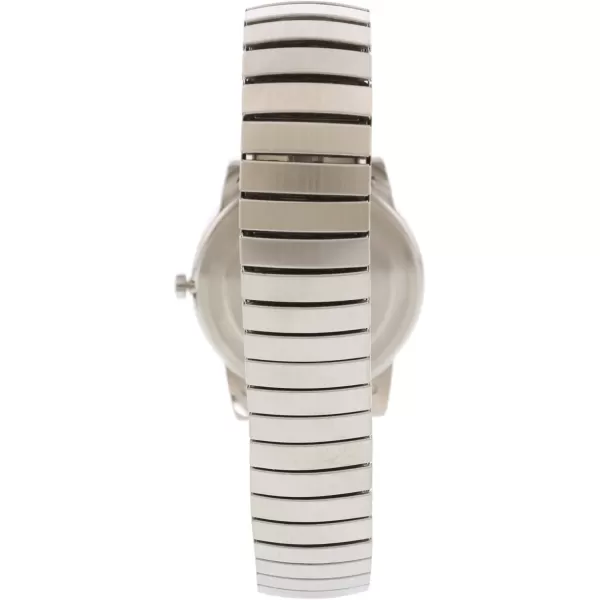 Timex Mens Easy Reader WatchStainless SteelSilverToneWhite35mm