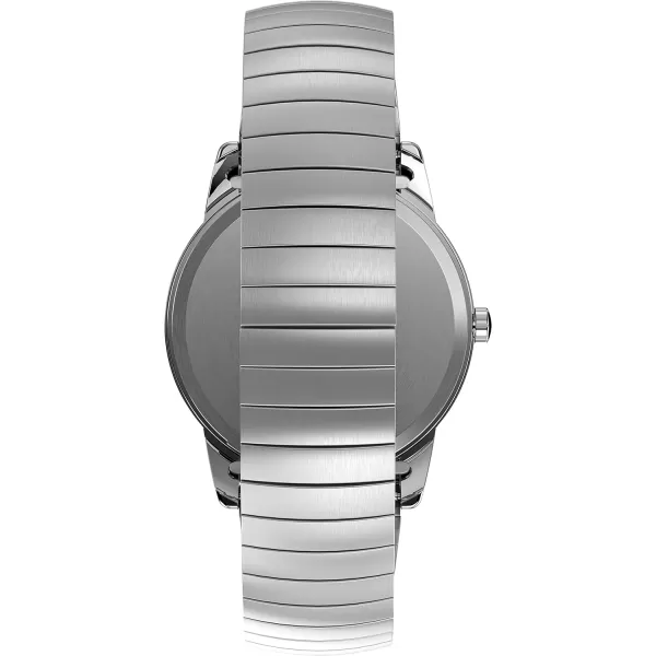Timex Mens Easy Reader WatchStainless SteelSilverToneWhiteD35mm