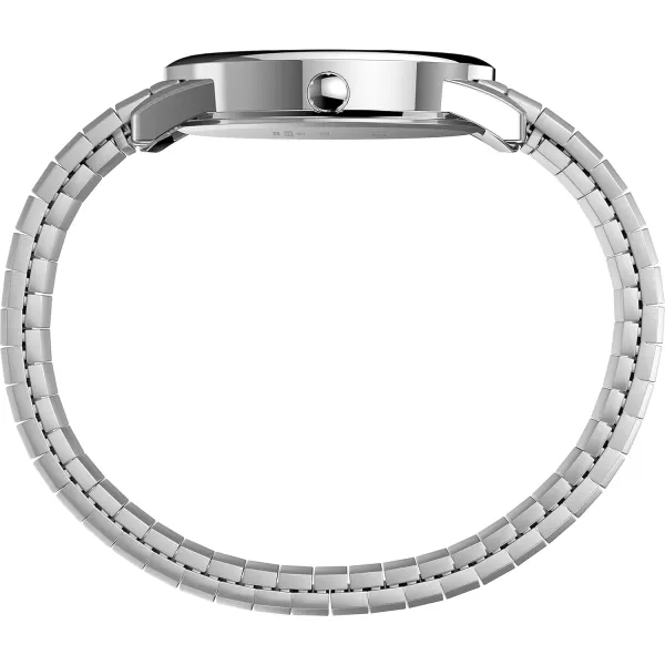 Timex Mens Easy Reader WatchStainless SteelSilverToneWhiteD35mm