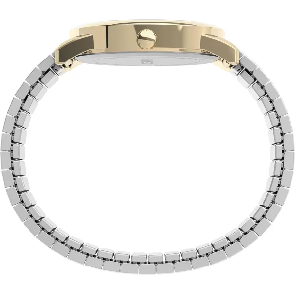 Timex Mens Easy Reader WatchTwoToneGoldToneWhite35mm