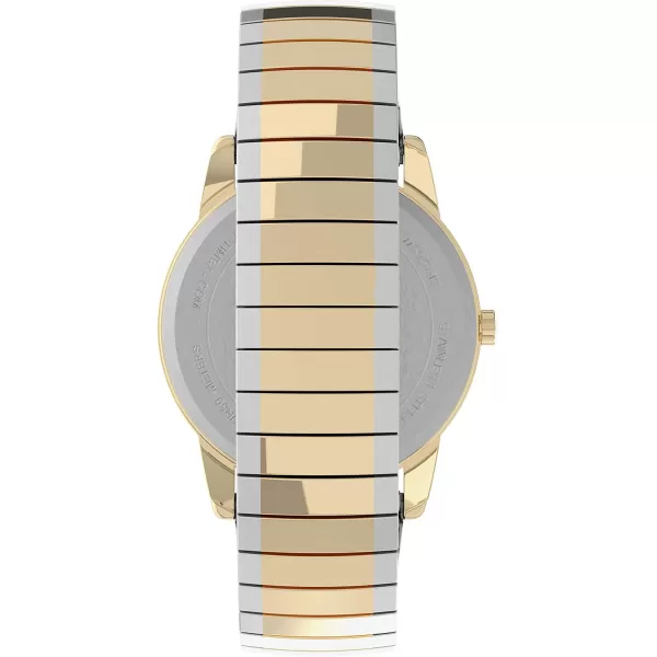 Timex Mens Easy Reader WatchTwoToneGoldToneWhite35mm