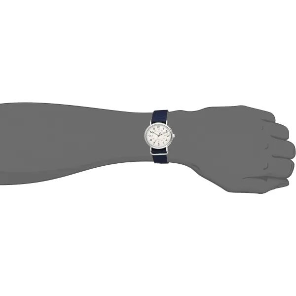 Timex Mens Weekender 40mm WatchBlueCreamSilverTone