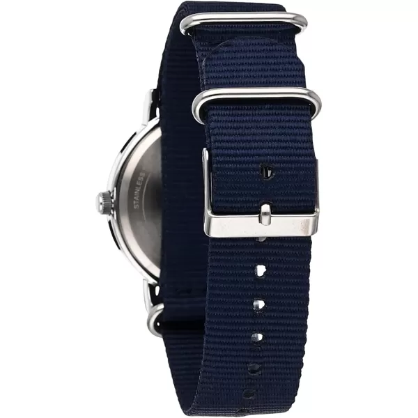 Timex Mens Weekender 40mm WatchBlueCreamSilverTone