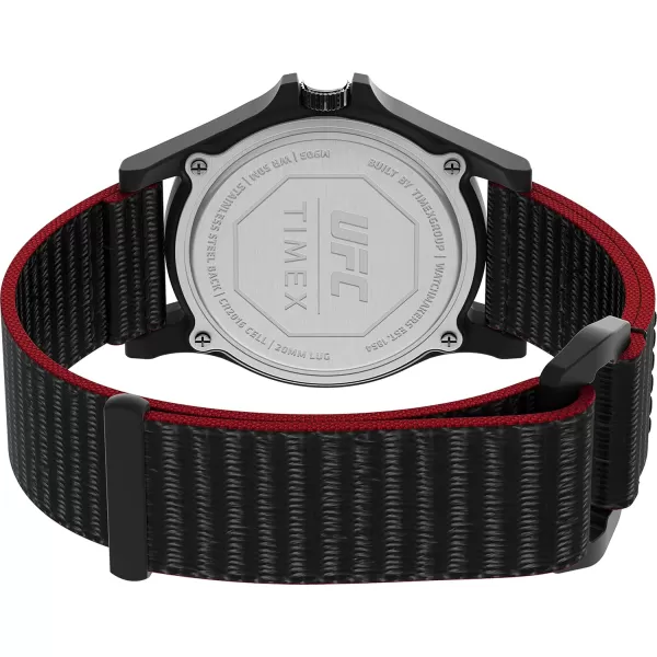 Timex UFC Mens Apex 40mm WatchBlackBlackBlackRed