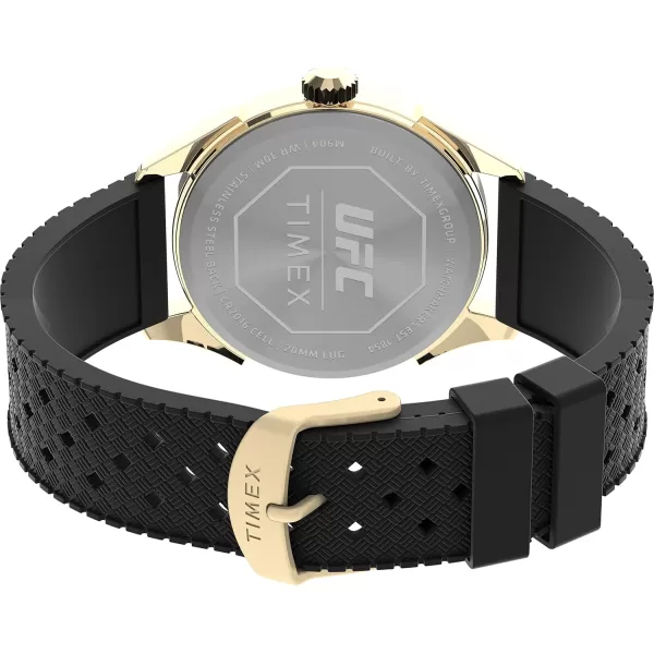Timex UFC Mens Athena 42mm WatchBlackGoldTone