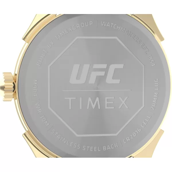 Timex UFC Mens Athena 42mm WatchBlackGoldTone