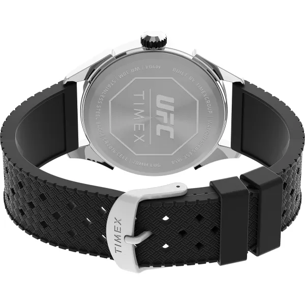 Timex UFC Mens Athena 42mm WatchBlackSilverTone