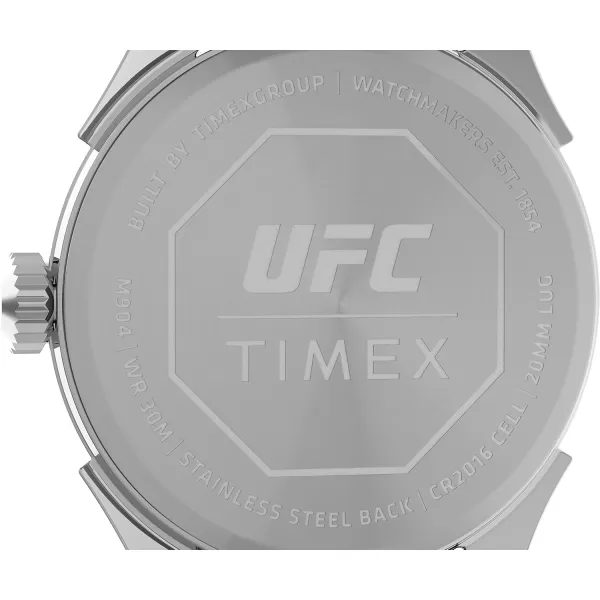 Timex UFC Mens Athena 42mm WatchBlackSilverTone