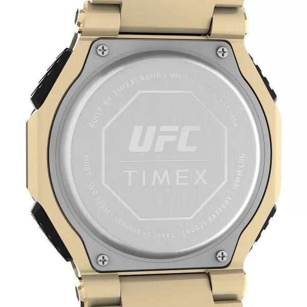Timex UFC Mens Colossus 45mm WatchGoldToneBlackGoldTone