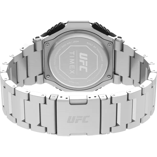 Timex UFC Mens Colossus 45mm WatchSilverToneSilverToneSilverTone