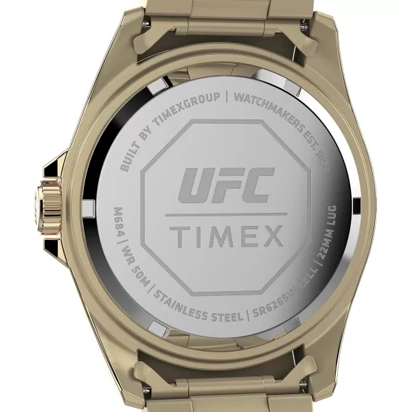 Timex UFC Mens Debut 42mm WatchGoldToneBlackGoldTone