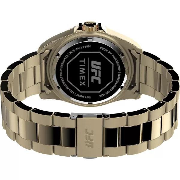 Timex UFC Mens Debut 42mm WatchGoldToneBlackGoldTone
