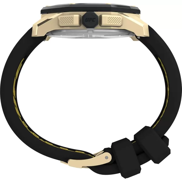 Timex UFC Mens Icon 45mm WatchBlackGoldTone