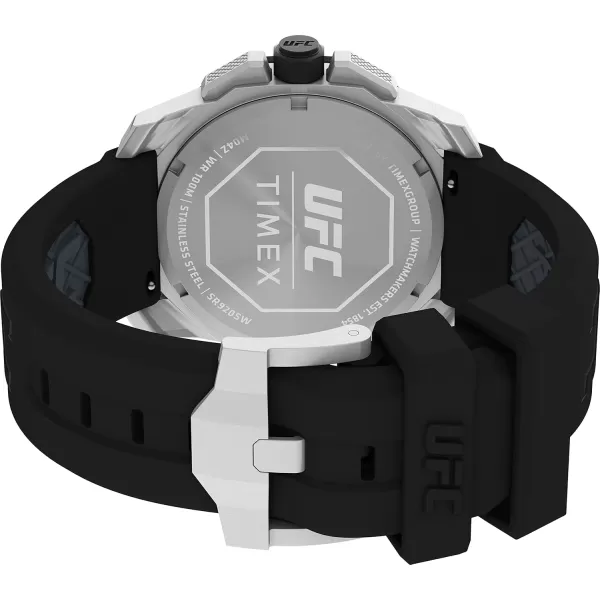 Timex UFC Mens Icon 45mm WatchBlackSilverTone
