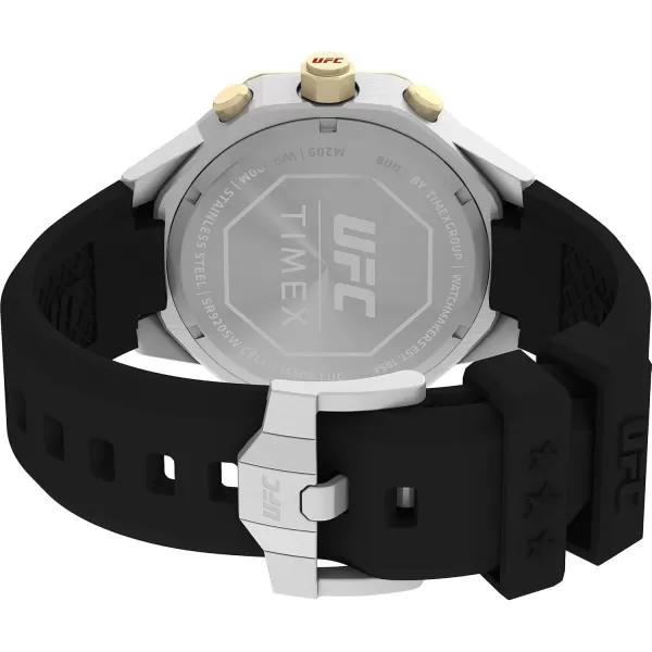 Timex UFC Mens King 45mm WatchBlackBlackSilverTone